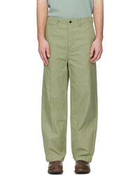 Visvim - Pantalon Chino Ample Ex Vert - Lyst