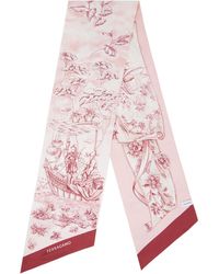 Ferragamo - Voyage Print Silk Bandeau Scarf - Lyst