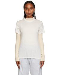 Baserange - Off-white Bamboo T-shirt - Lyst