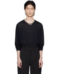 Lemaire - Scoop Neck Long Sleeve T-shirt - Lyst