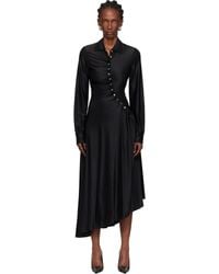 Rabanne - Draped Jersey Midi Dress - Lyst