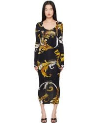 Versace Jeans Couture - Outline Barocco Midi Dress - Lyst