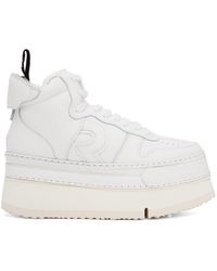 R13 - White Riot Leather Sneakers - Lyst