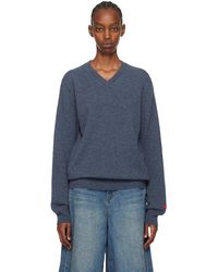 COMME DES GARÇONS PLAY - Comme Des Garçons Play Navy Small Heart Sweater - Lyst