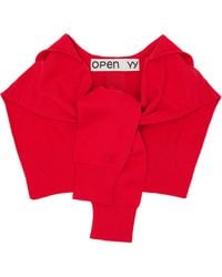 OPEN YY - Hoodie Sleeve Layer Scarf Hood - Lyst