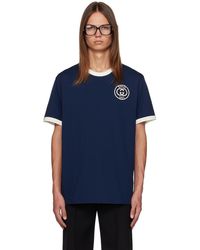 Gucci - T-shirt en coton à logo GG brodé - Lyst