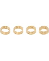 MM6 by Maison Margiela - Stacked Numeric Ring Set - Lyst