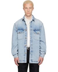 Balmain - Faded Denim Shirt - Lyst
