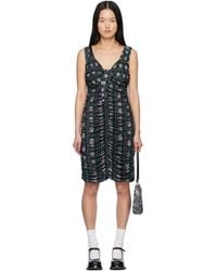 Anna Sui - Rosetti Mesh Ruched Tie Midi Dress - Lyst