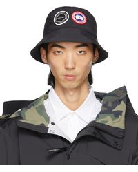 Camo Reversible Bucket Hat in Black 