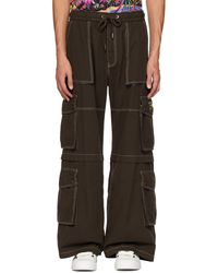 Dolce & Gabbana - Pantalon cargo brun à poches soufflet - Lyst