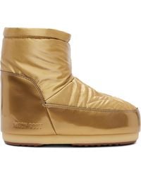 Moon Boot - Icon Low No Lace Comet Chrome Boots - Lyst