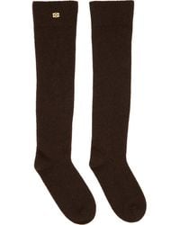 Ganni - Wool Mix High Socks - Lyst
