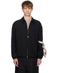 Song For The Mute - Gabardine Slim Coach Jacket - Lyst