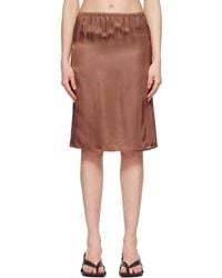 MM6 by Maison Margiela - Satin Midi Skirt - Lyst