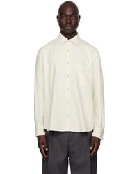 Zegna - Off-white Press-stud Shirt - Lyst