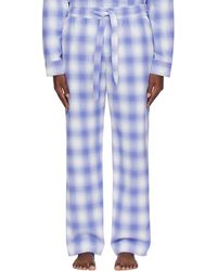 Tekla - Pantalon de pyjama bleu à carreaux - Lyst