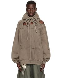 OTTOLINGER - Taupe Deconstructed Hoodie - Lyst
