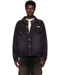 we11done - '1506' Logo Loose-Fit Trucker Denim Jacket - Lyst