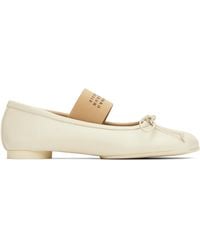 MM6 by Maison Martin Margiela - Off- Anatomic Ballerina Flats - Lyst