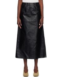 Marni - A-Line Leather Maxi Skirt - Lyst