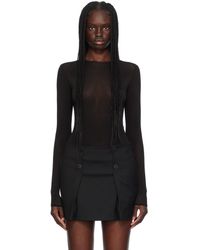 Wardrobe NYC - ブラック セミシア ボディスーツ - Lyst