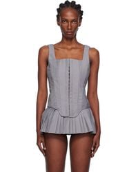 Pushbutton - Sleeveless Bustier Top - Lyst