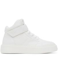 Ganni - White Sporty Mix High-top Sneakers - Lyst