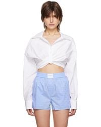 T By Alexander Wang - White Gathered Shirt - Lyst