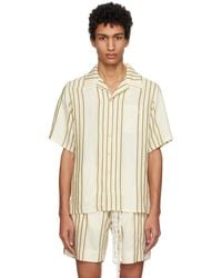 Wales Bonner - Ssense Exclusive Off-white Bowling Shirt - Lyst