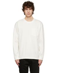 Nudie Jeans Heavy Pocket Rudy Long Sleeve T-shirt - White
