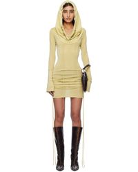 KNWLS - Taupe Cu Hooded Minidress - Lyst