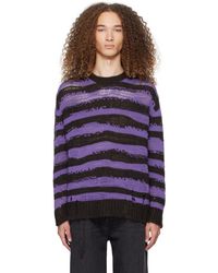 Acne Studios - Brown & Purple Distressed Sweater - Lyst