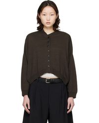 Cordera - Cardigan Brun En Coton Et Cachemire - Lyst