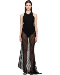 Victoria Beckham - ブラック Gathered Detail ノースリーブ マキシワンピース - Lyst