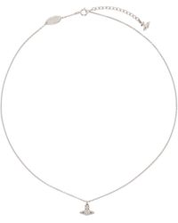 Vivienne Westwood Collier oslo argenté à pendentif - Blanc