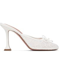 AMINA MUADDI - Lila Lace Slipper 95 Heels - Lyst