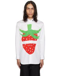 Comme des Garçons - Comme Des Garçons Shirt White Brett Westfall Edition Strawberry Shirt - Lyst
