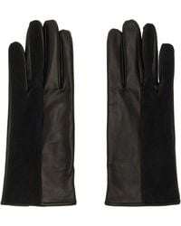 Ernest W. Baker - Ssense Exclusive Half Suede & Leather Gloves - Lyst