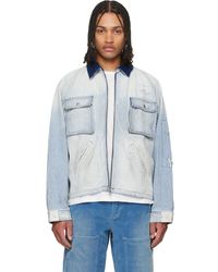 Cout de la Liberte - Alfred Cargo Pocket Denim Jacket - Lyst