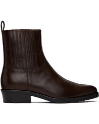 Toga Virilis - Ssense Exclusive Hard Leather Chelsea Boots - Lyst