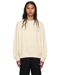WOOYOUNGMI - Off-white Square Label Sweatshirt - Lyst