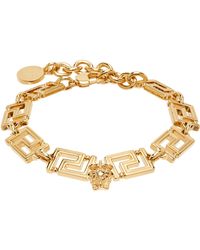【関税&送料込】Versace Anello Con Chiave Greca Incisa Versace Anello Con Chiave Greca Incisa in Metallic for Men