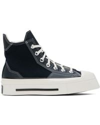 Converse - Chuck 70 De Luxe Leather And Canvas Platform High-top Sneakers - Lyst