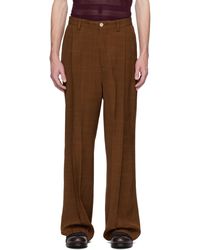 Cmmn Swdn - Pantalon Mari Brun À Plis - Lyst