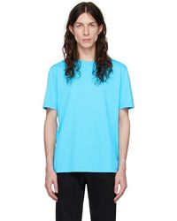 Vince - Blue Garment-dyed T-shirt - Lyst