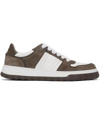 Ami Paris - Taupe Leather Low Top Walk Sneakers - Lyst