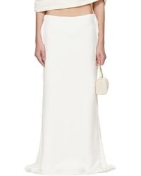 Colleen Allen - Ssense Exclusive Bridal Capsule Silk Bustle Maxi Skirt - Lyst