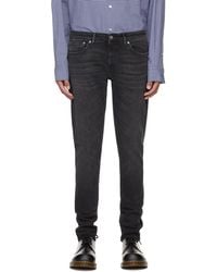 Nudie Jeans - Black Skinny Lin Jeans - Lyst