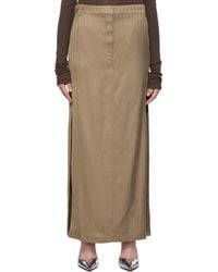 REMAIN Birger Christensen - Brown Suiting Maxi Skirt - Lyst